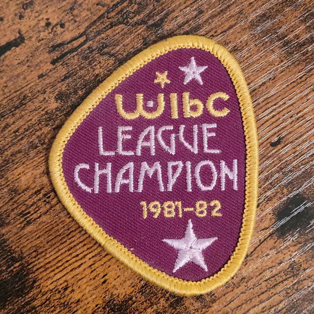 Vintage WIBC Bowling Patch League Champion 1980s Sew-on Stars Brown Yellow White